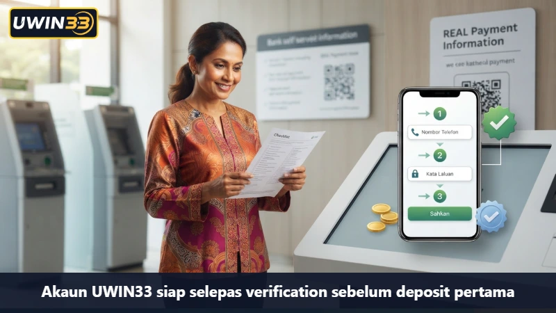 Akaun UWIN33 siap selepas verification sebelum deposit pertama